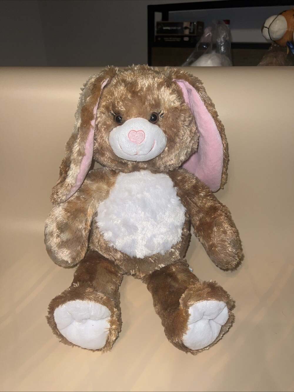 Build-A-Bear Tan Floppy Ear Cinnamon Swirl Bunny Rabbit Plush Stuffed Animal